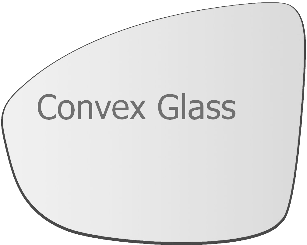 Left Passenger Convex Wing Mirror Glass for Vauxhall Zafira B 2005-2009 22LS